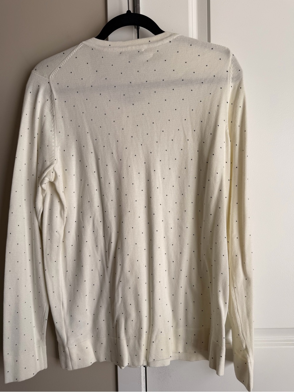 Tommy Hilfiger Cream Cardigan with Black Polka Dots - Picture 3 of 3